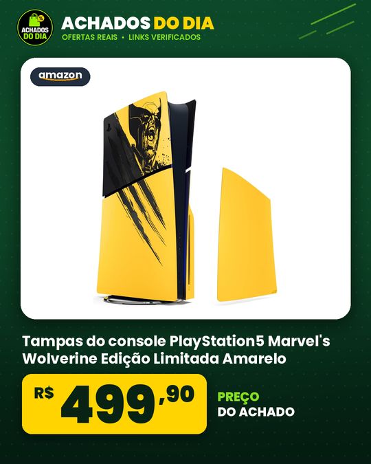 Tampas do console PlayStation5 Marvel's Wolverine Edição Limitada Amarelo