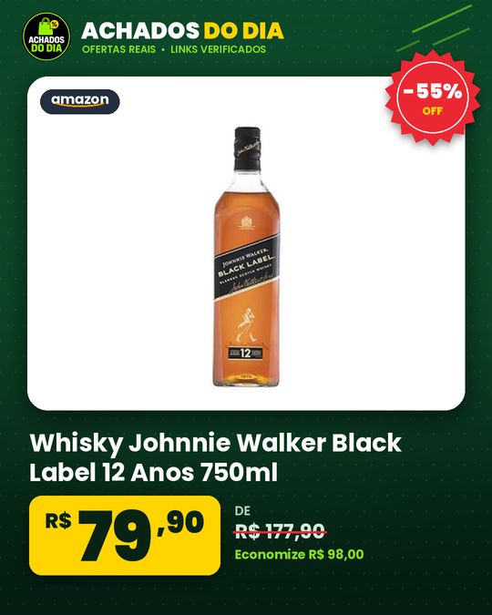 Whisky Johnnie Walker Black Label 12 Anos 750ml