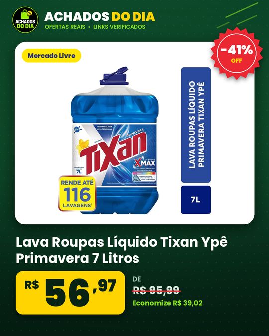 Lava Roupas Líquido Tixan Ypê Primavera 7 Litros