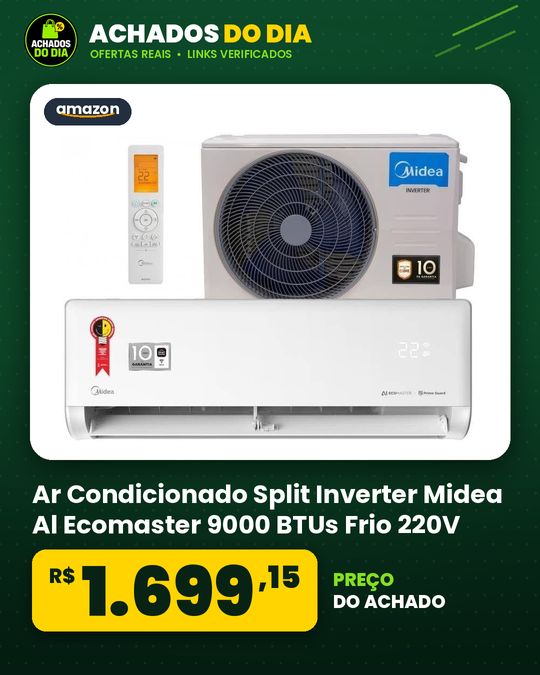 Ar Condicionado Split Inverter Midea Al Ecomaster 9000 BTUs Frio 220V