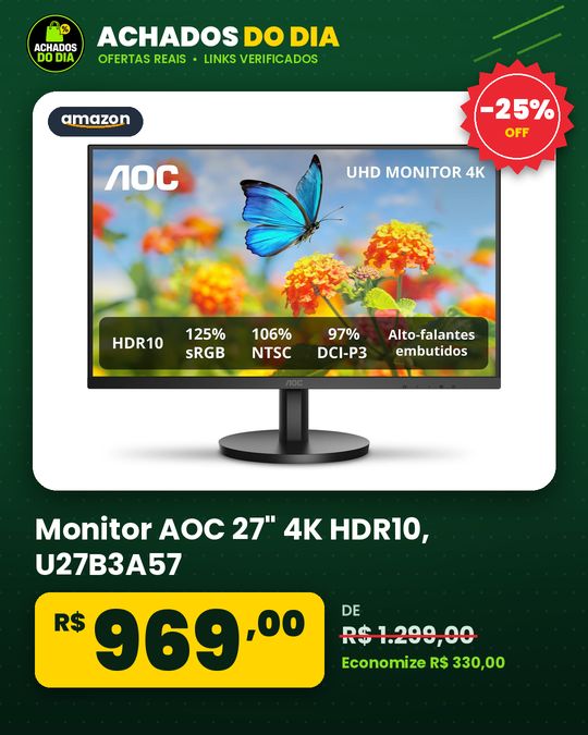 Monitor AOC 27" 4K HDR10 - U27B3A57