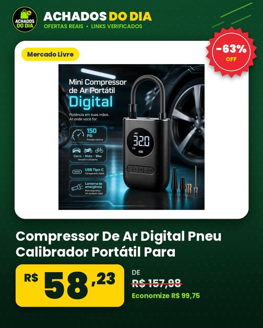 Compressor De Ar Digital Pneu Calibrador Portátil Para Carro Moto Bike Sem Fio Mini Bomba De Ar Elétrico Tela