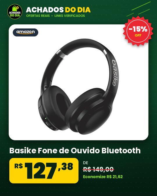 Basike Fone de Ouvido Bluetooth, ANC Cancelamento de Ruído Ativo BT 5.4+EDR