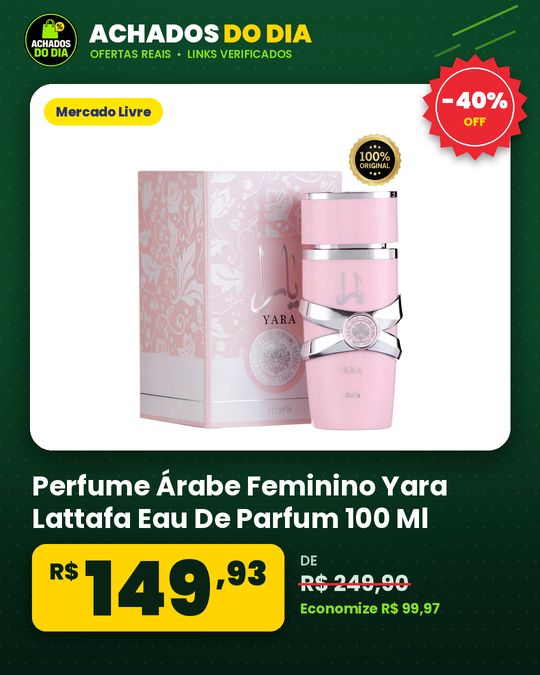 Perfume Árabe Feminino Yara Lattafa Eau De Parfum 100 Ml