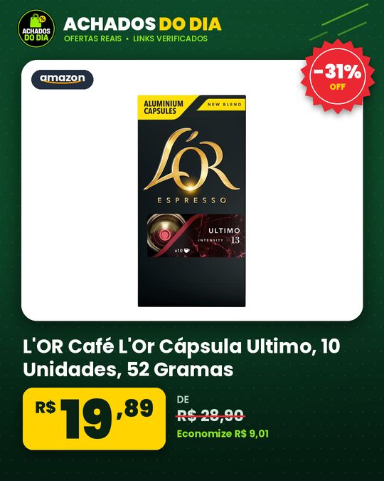 L'OR Café L'Or Cápsula Ultimo - 10 Unidades - 52 Gramas