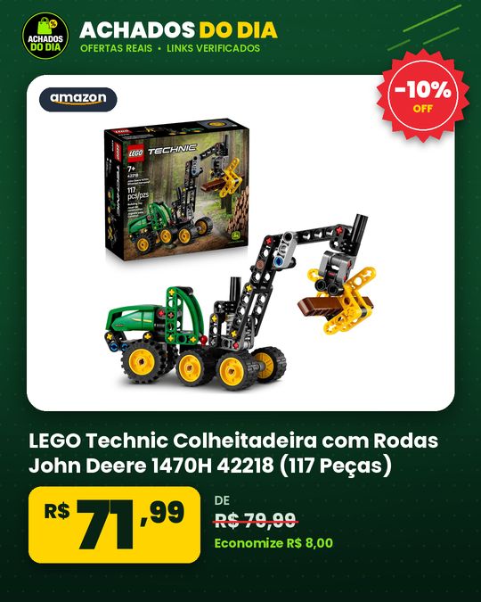 LEGO Technic Colheitadeira com Rodas John Deere 1470H 42218 (117 Peças)