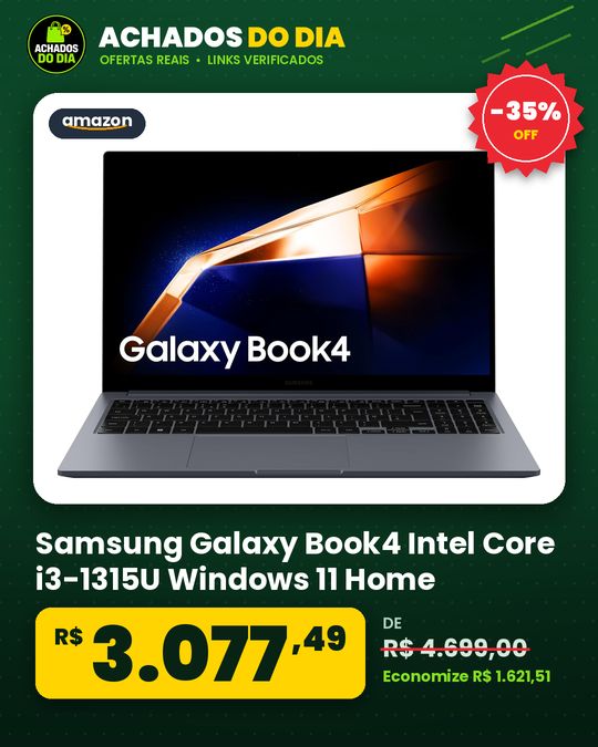 Samsung Galaxy Book4 Intel Core i3-1315U Windows 11 Home 8GB 256GB SSD UHD Graphics 15.6'' Full HD LED 1.55kg