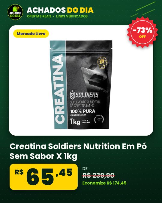 Creatina Soldiers Nutrition Em Pó Sem Sabor X 1kg
