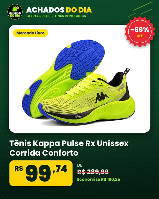 Tênis Kappa Pulse Rx Unissex Corrida Conforto
