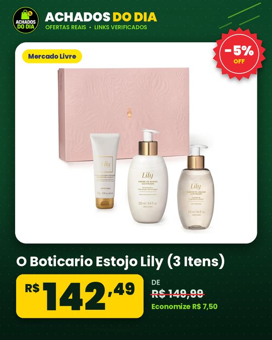 O Boticario Estojo Lily (3 Itens)