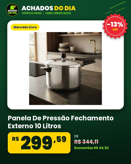 Panela De Pressão Fechamento Externo 10 Litros