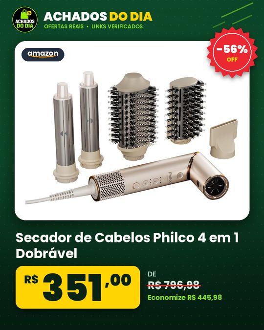 Secador de Cabelos Philco 4 em 1 Dobrável