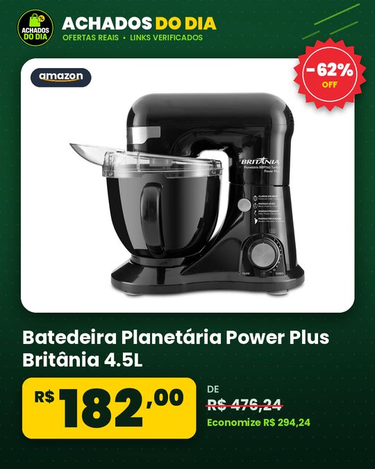Batedeira Planetária Power Plus Britânia 4.5L