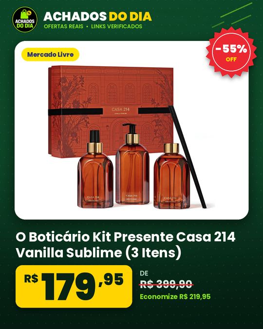 O Boticário Kit Presente Casa 214 Vanilla Sublime (3 Itens)