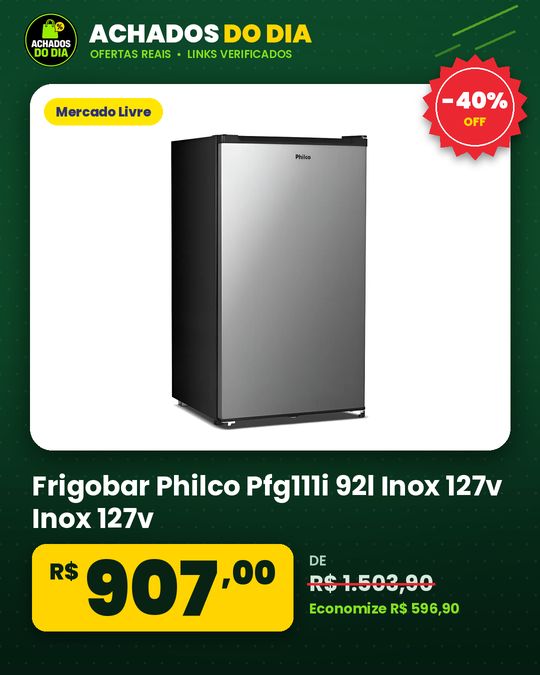 Frigobar Philco Pfg111i 92l Inox 127v Inox 127v