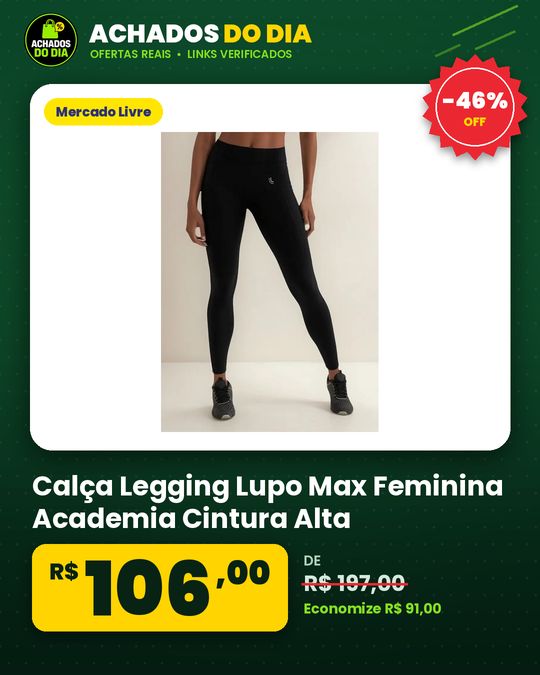 Calça Legging Lupo Max Feminina Academia Cintura Alta