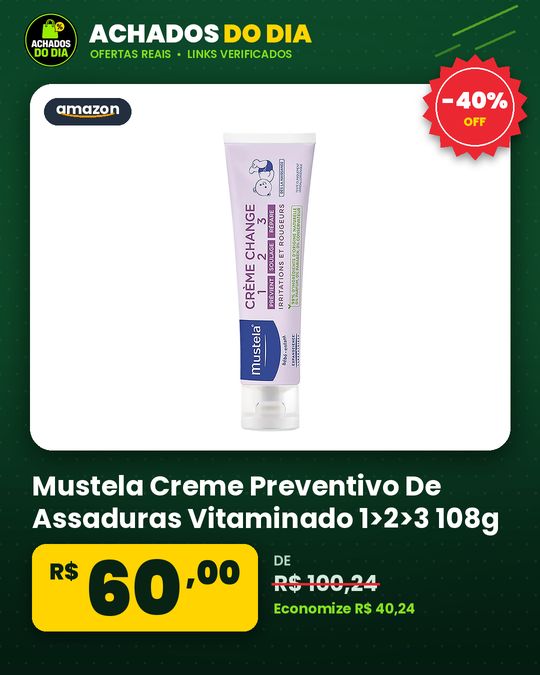 Mustela Creme Preventivo De Assaduras Vitaminado 1>2>3 108g