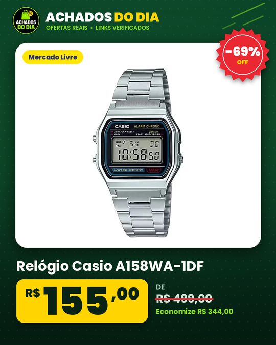 Relógio Casio A158WA-1DF