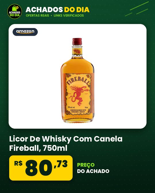 Licor De Whisky Com Canela Fireball – 750ml