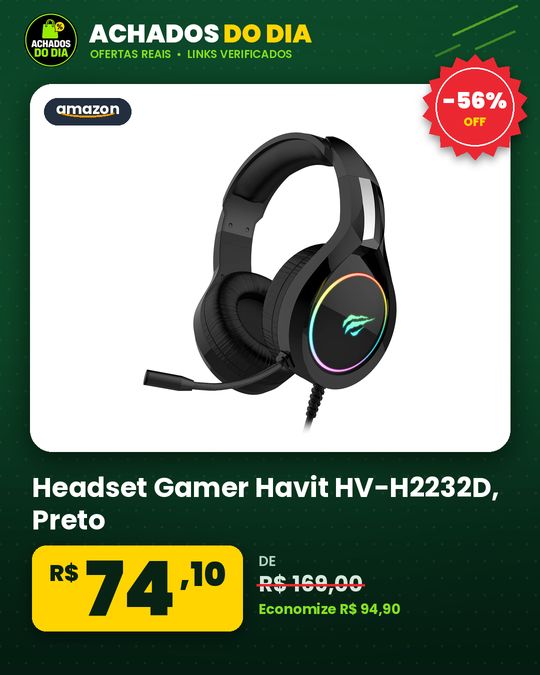 Headset Gamer Havit HV-H2232D - Preto