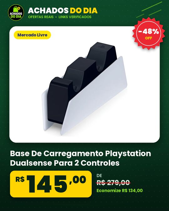 Base De Carregamento Playstation Dualsense Para 2 Controles – Branco