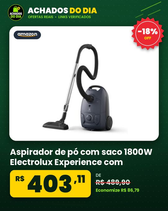Aspirador de pó com saco 1800W Electrolux Experience com Filtro Hepa (EQP40) 127V