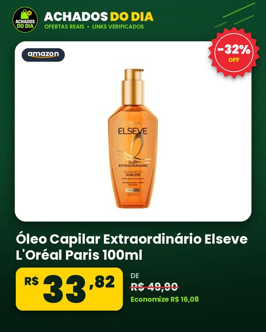 Óleo Capilar Extraordinário Elseve L'Oréal Paris 100ml