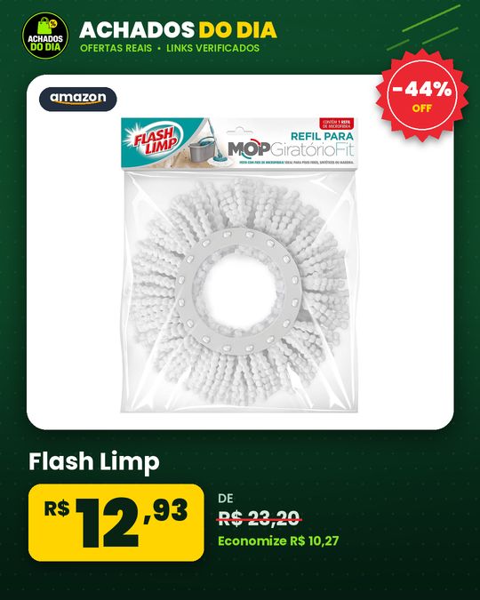 Flash Limp, Refil Para Mop Giratório Compatível Com Os Modelos (ref. Mop5010, Mop9775, Mop9379, Mop7504)
