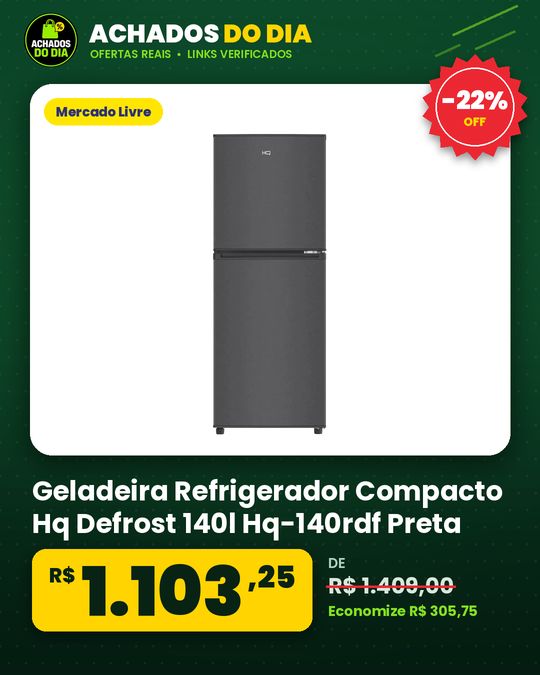 Geladeira Refrigerador Compacto Hq Defrost 140l Hq-140rdf Preta