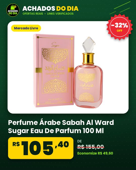 Perfume Árabe Sabah Al Ward Sugar Eau De Parfum 100 Ml