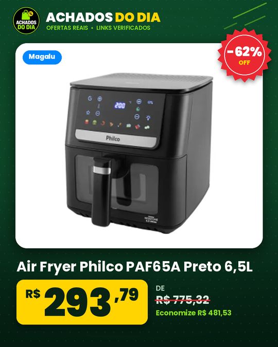Air Fryer Philco PAF65A Preto 6,5L