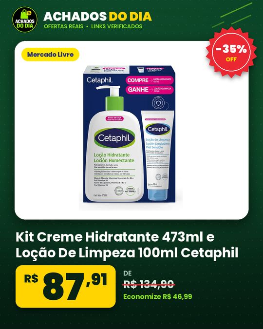 Kit Creme Hidratante 473ml e Loção De Limpeza 100ml Cetaphil