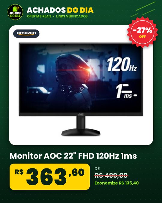 Monitor AOC 22" FHD 120Hz 1ms