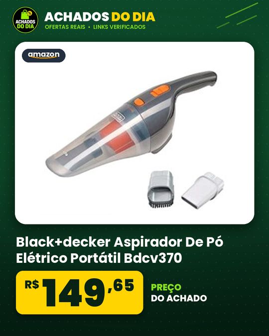 Black+decker Aspirador De Pó Elétrico Portátil Bdcv370 Ideal Para Automóveis 12v