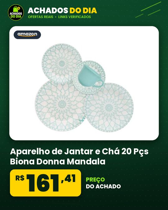 Aparelho de Jantar e Chá 20 Pçs Biona Donna Mandala