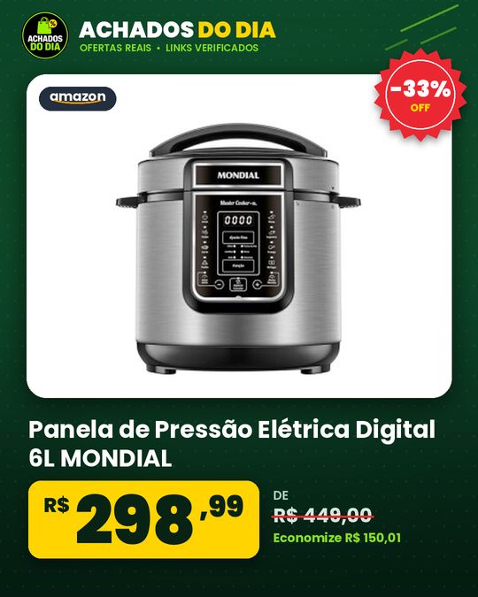 Panela de Pressão Elétrica Digital 6L MONDIAL