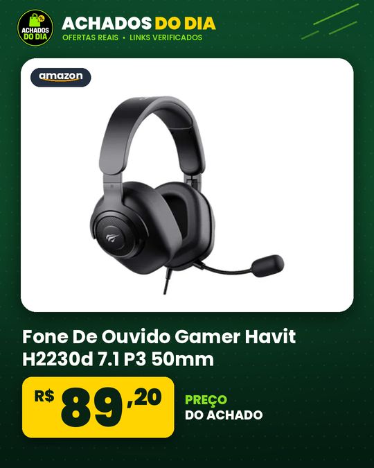 Fone De Ouvido Gamer Havit H2230d 7.1 P3 50mm