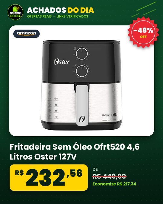 Fritadeira Sem Óleo Ofrt520 4,6 Litros Oster 127V