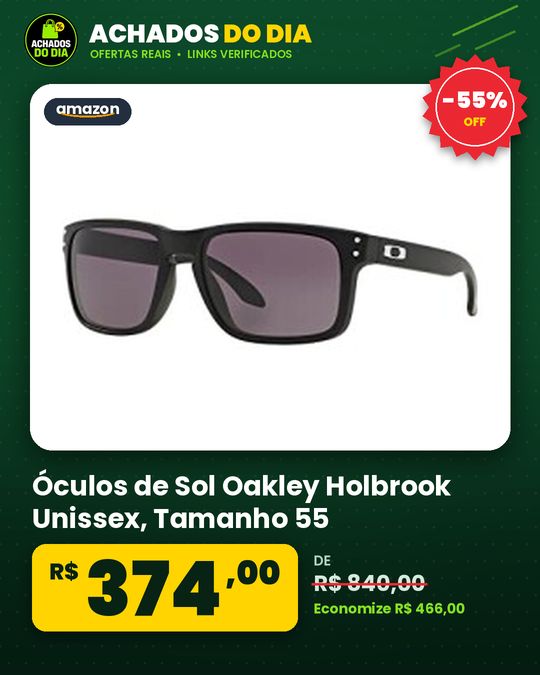 Óculos de Sol Oakley Holbrook Unissex, Tamanho 55