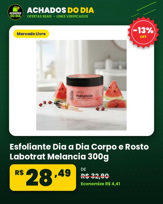 Esfoliante Dia a Dia Corpo e Rosto Labotrat Melancia 300g Com Óleo Rosa Mosqueta