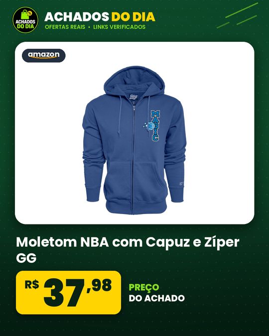 Moletom NBA com Capuz e Zíper GG