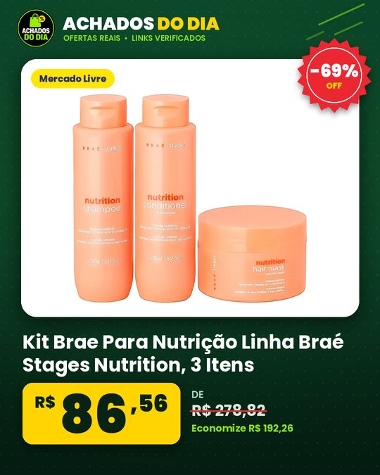 Kit Brae Para Nutrição Linha Braé Stages Nutrition - 3 Itens