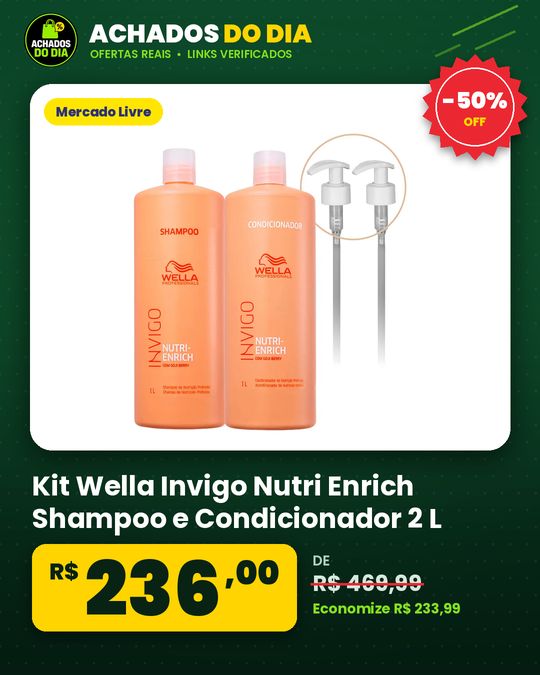 Kit Wella Invigo Nutri Enrich Shampoo e Condicionador 2 L