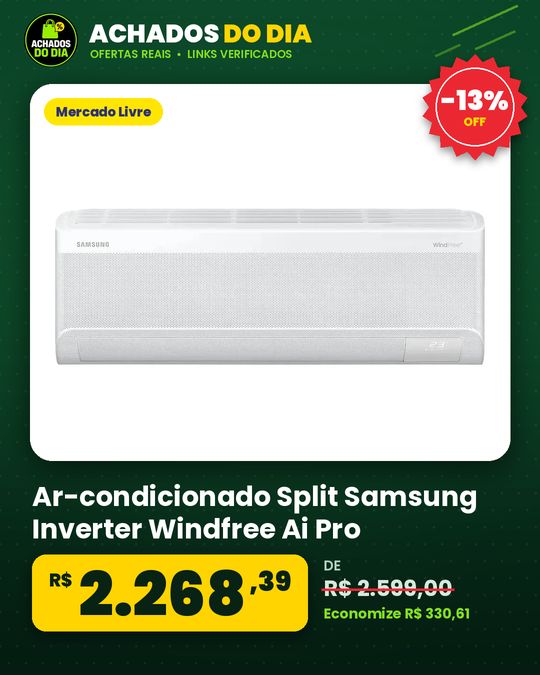 Ar-condicionado Split Samsung Inverter Windfree Ai Pro 12.000 Btus Frio Ar60h12d1awnaz