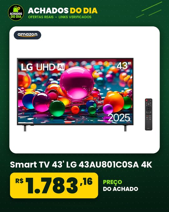 Smart TV 43' LG 43AU801C0SA 4K