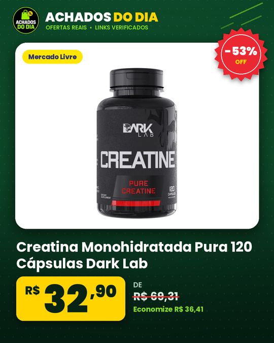 Creatina Monohidratada Pura 120 Cápsulas Dark Lab