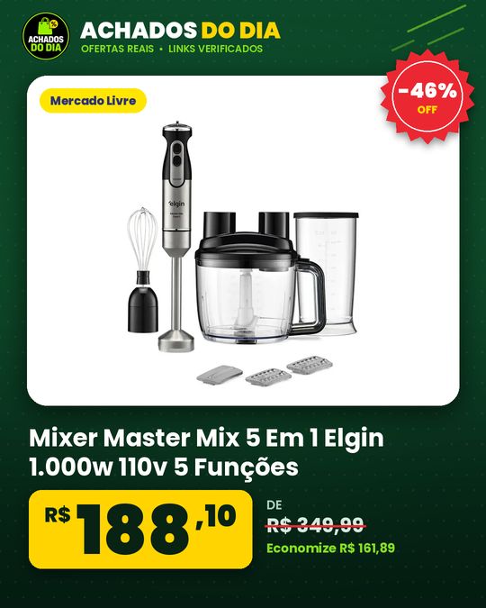 Mixer Master Mix 5 Em 1 Elgin 1.000w 110v 5 Funções