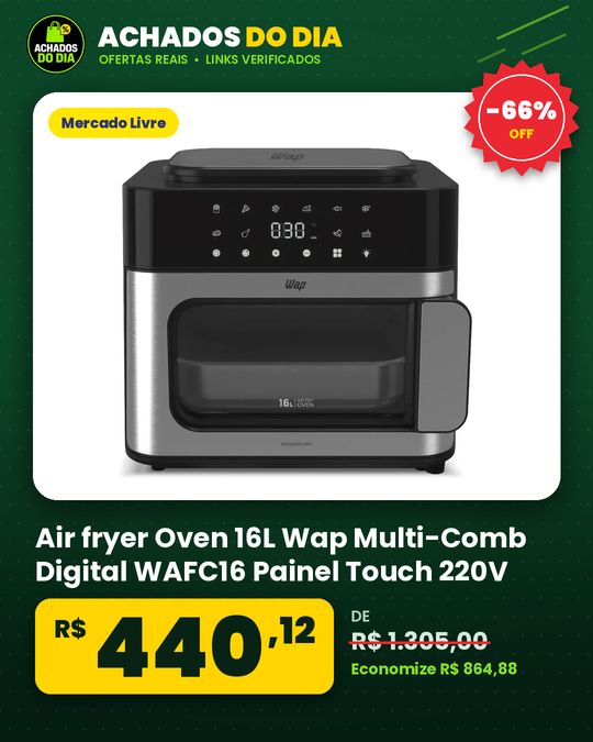 Air fryer Oven 16L Wap Multi-Comb Digital WAFC16 Painel Touch 220V