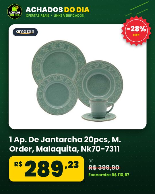 1 Ap. De Jantarcha 20pcs - M. Order - Malaquita - Nk70-7311