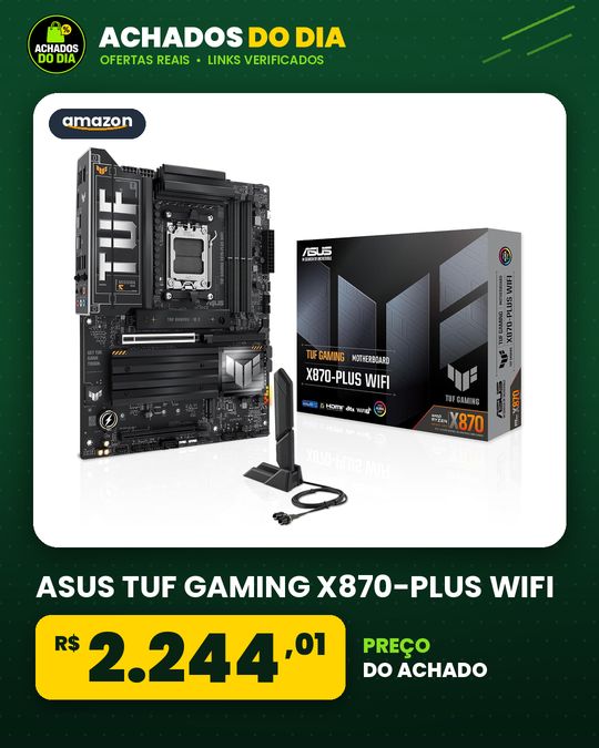 ASUS TUF GAMING X870-PLUS WIFI - Placa-mãe com 256GB 4 dispositivos compatíveis Pret